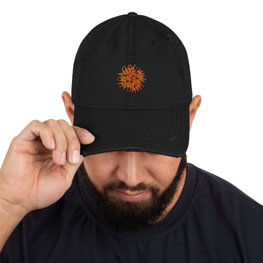 Sun Spiral Distressed Dad Hat